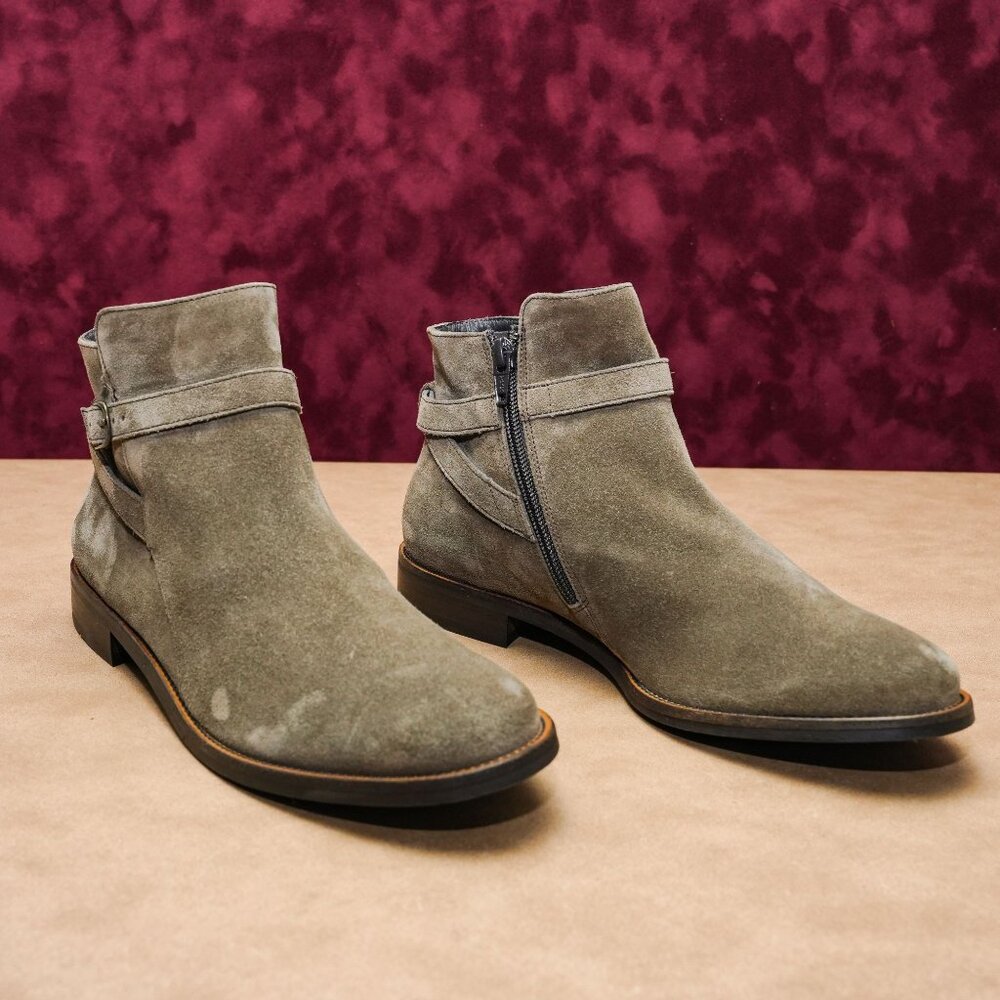Paul Green Women Reeve Brown Suede Buckle Ankle Boots sz 9US AUS 6.5